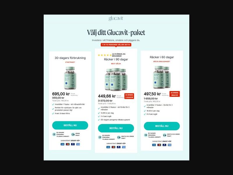 ! NEW OFFER - Glucavit - Diet [SE] (Banner,Native,Social,Search,SEO,Brand Bidding) - CPA 