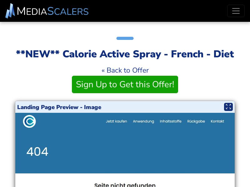 Calorie Active Spray - French - Diet {+Quiz, DTC} [BE]