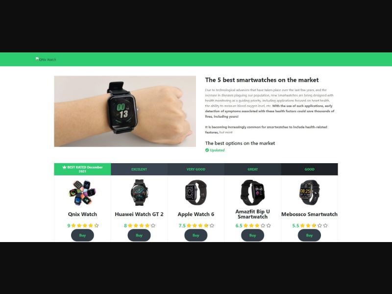 QNix Watch - Presell Page - eComm / Gadgets - SS - [143 GEOs]