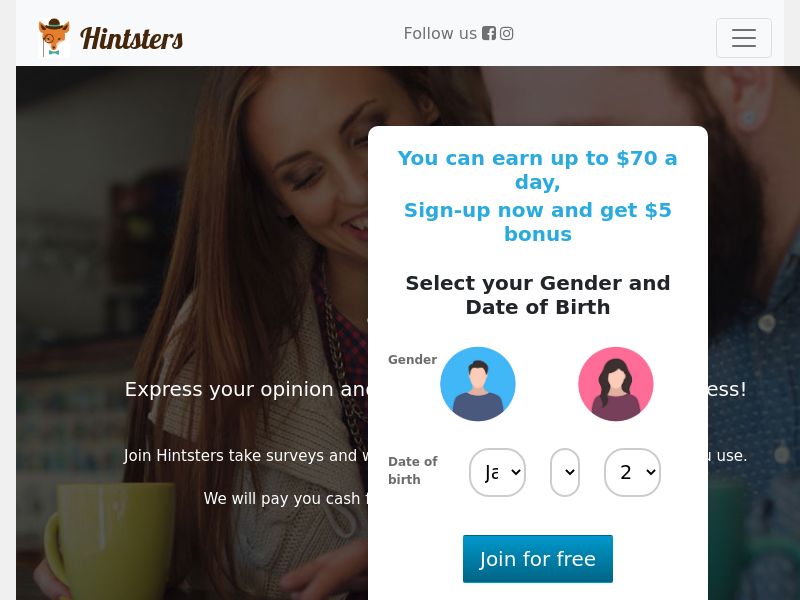 Hintsters - Surveys - DOI (UK)