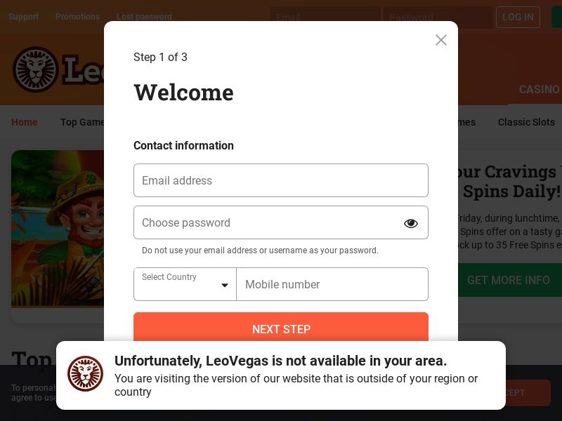 (14916) [WEB+WAP] LeoVegas - NZ - CPA