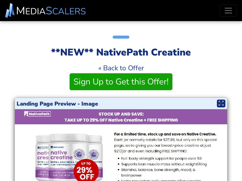 NativePath Creatine {+Alt-Landers} [US]