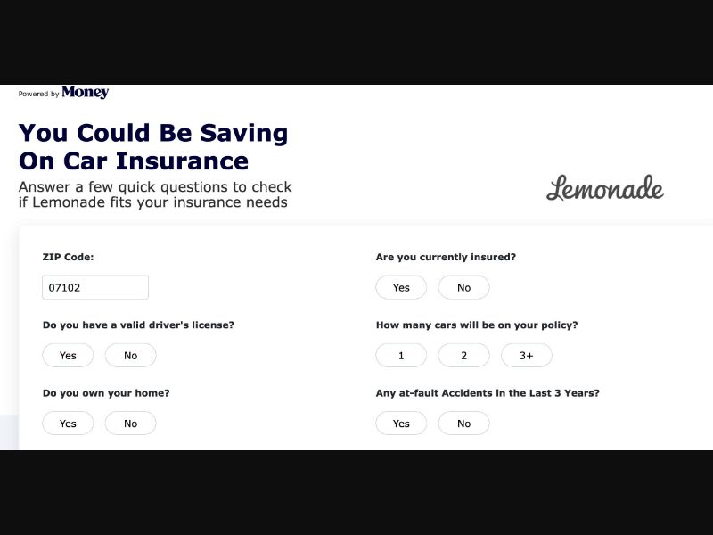 38254 - US - [WEB+MOB] - Lemonade - Auto Insurance - CPL DOI