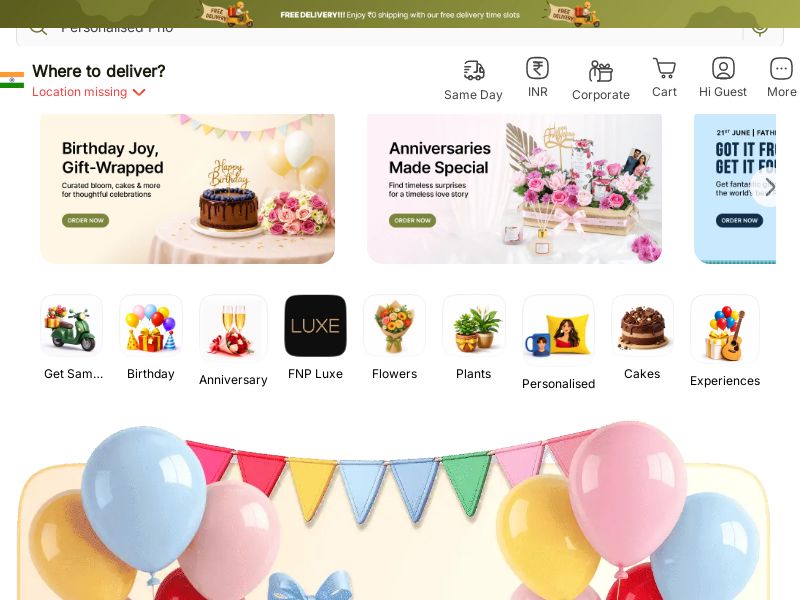 Fnp.com Ecommerce CPS - Worldwide**#