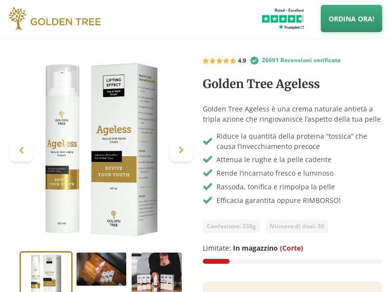 ! NEW OFFER - Ageless Anti Aging Cream [IT] (Social,Banner,Native,Push,SEO,Search,Brand Bidding) - CPA