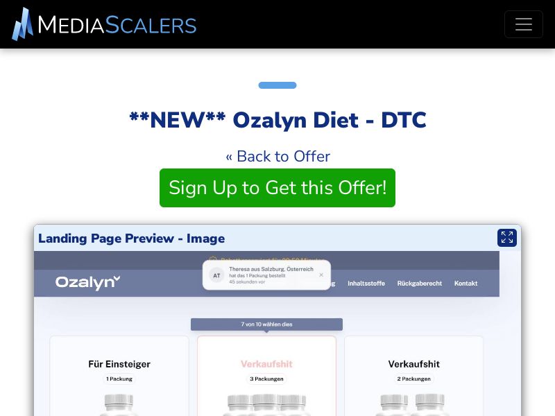 Ozalyn Diet - DTC (Event Tracking) [SE]