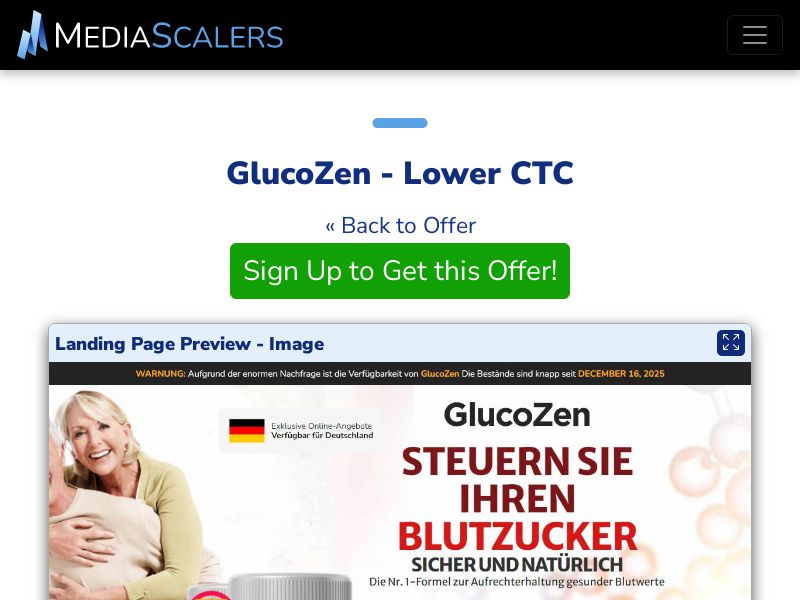 GlucoZen - Lower CTC (Event Tracking) [DE, AT]