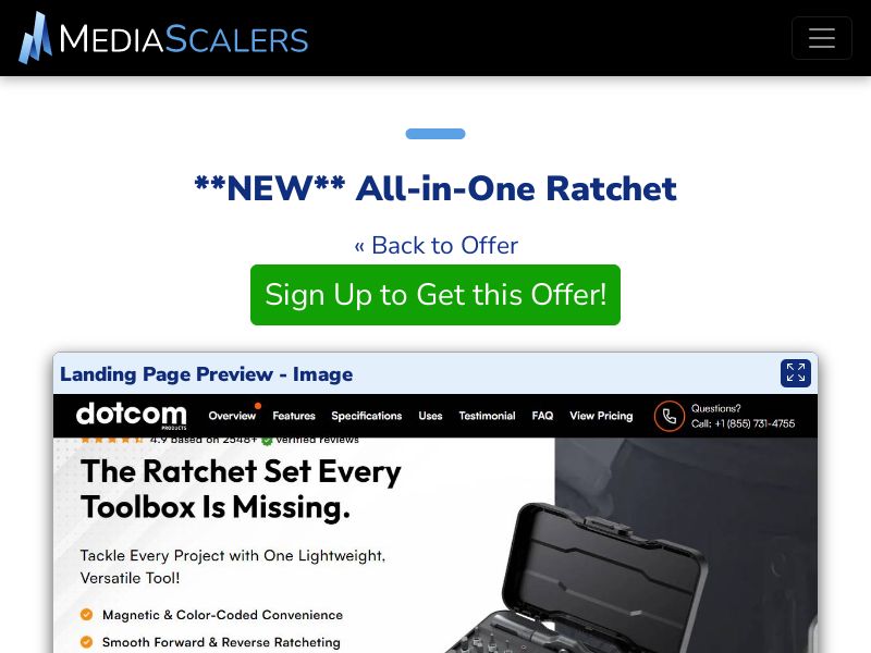 All-in-One Ratchet {+DTC, Advertorial, Alt-Landers} [US, CA, AU, UK]