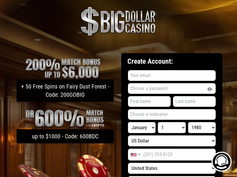 Big Dollar Casino - CPA | US