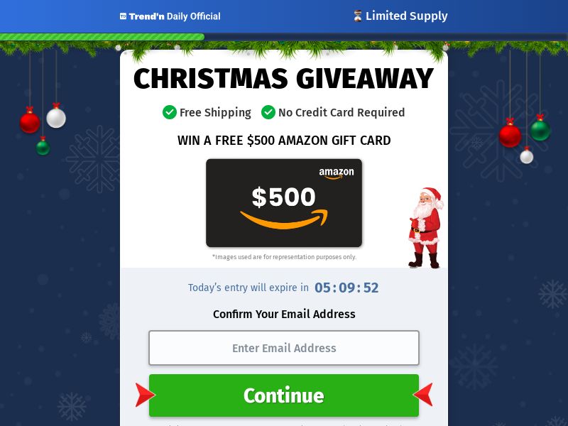 Trendndaily $500 Amazon gift card - Social - SOI | US