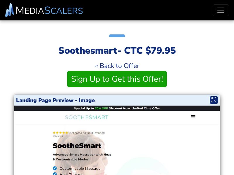 Soothesmart- CTC $79.95 {+DTC, Alt-Landers} (Event Tracking) [US]