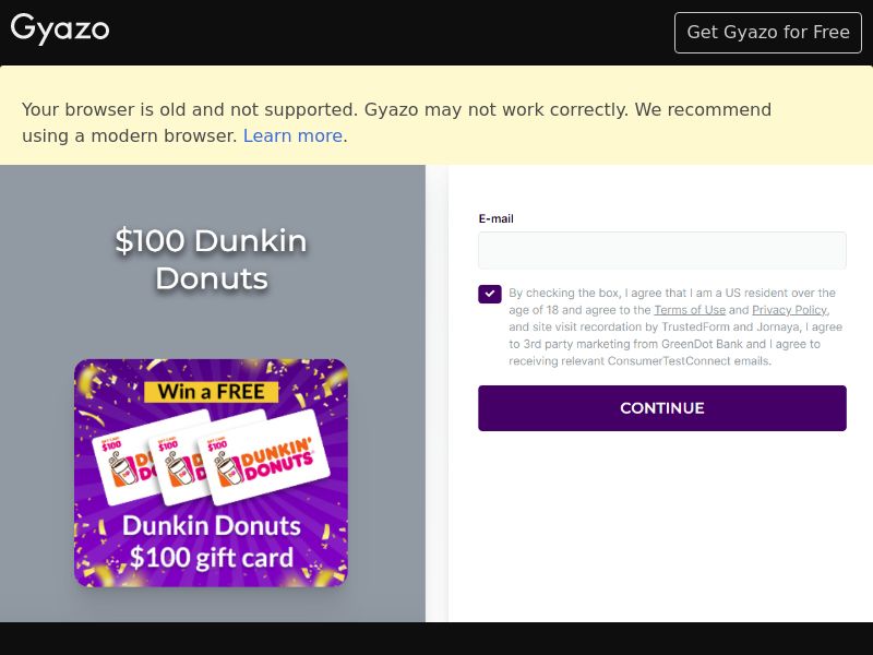 samplesflash - Free Dunkin Donuts Samples CPL [US]