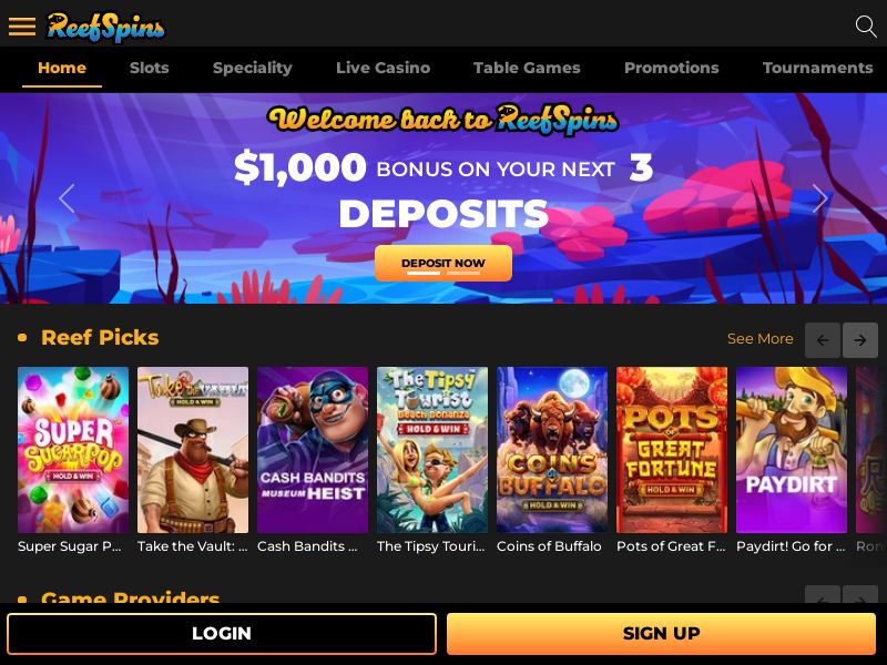 ReefSpins casino - AU