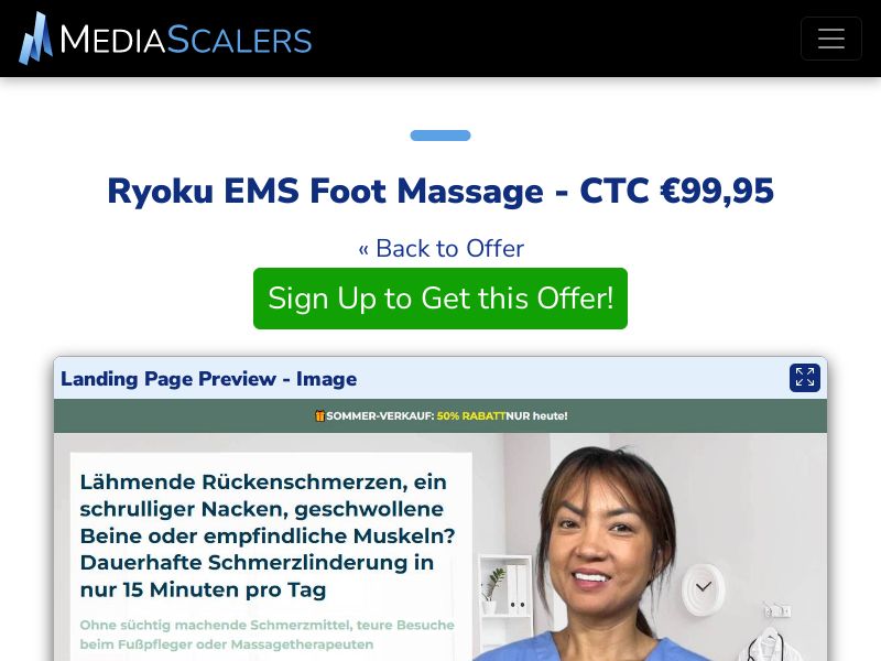 Ryoku EMS Foot Massage - CTC €99,95 {+DTC, Alt-Landers} (Event Tracking) [DE, AT]
