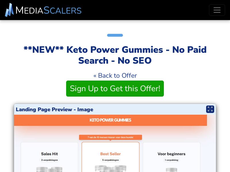 Keto Power Gummies - No Paid Search - No SEO {+DTC} [BE]