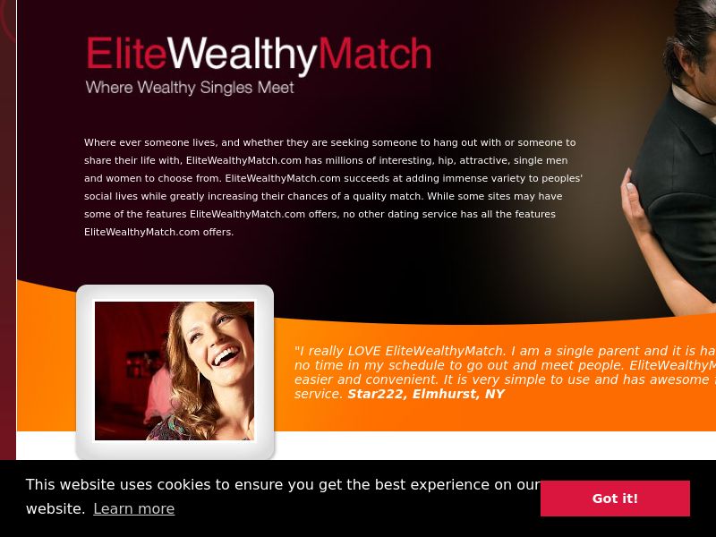 Elite Wealthy Match - US,UK,CA - (Proof Needed) - Desktop Only