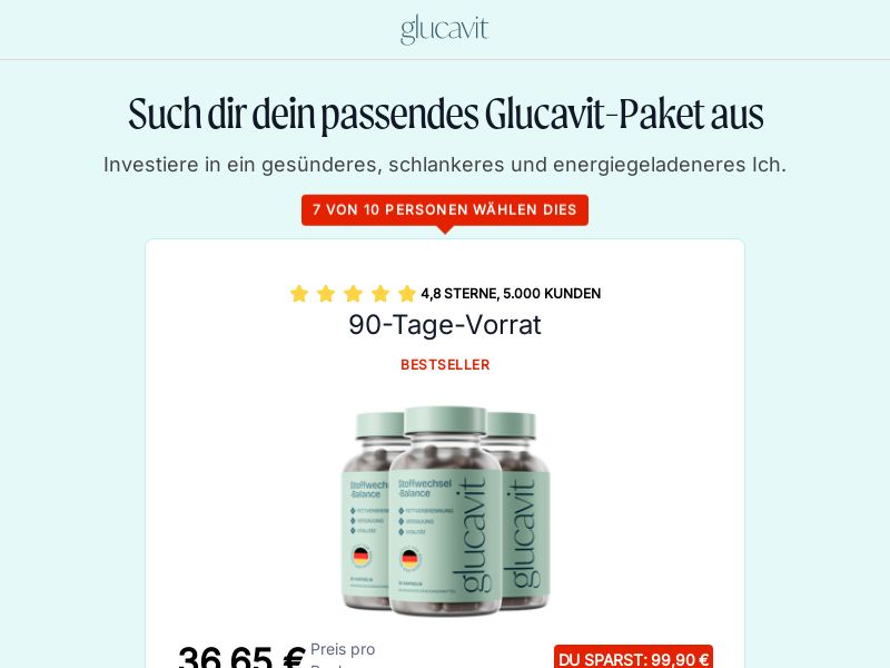 Glucavit - Diet [DE,AT,CH] (Banner,Native,Social,Search,SEO,Brand Bidding) - CPA