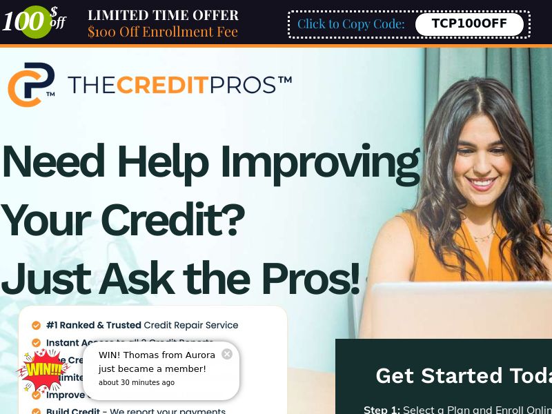 TheCreditPros - short-form offer without phone - CPA | US
