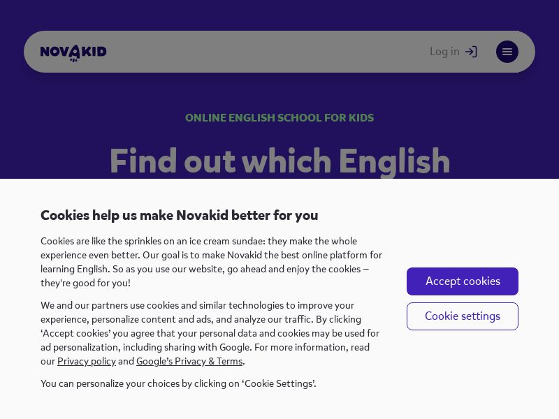 Novakidschool.com Ecommerce CPA - Worldwide