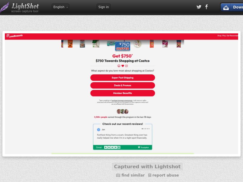 Rewards US - Flash Poll - Dynamic - Costco $750 Shopping - CPL | US