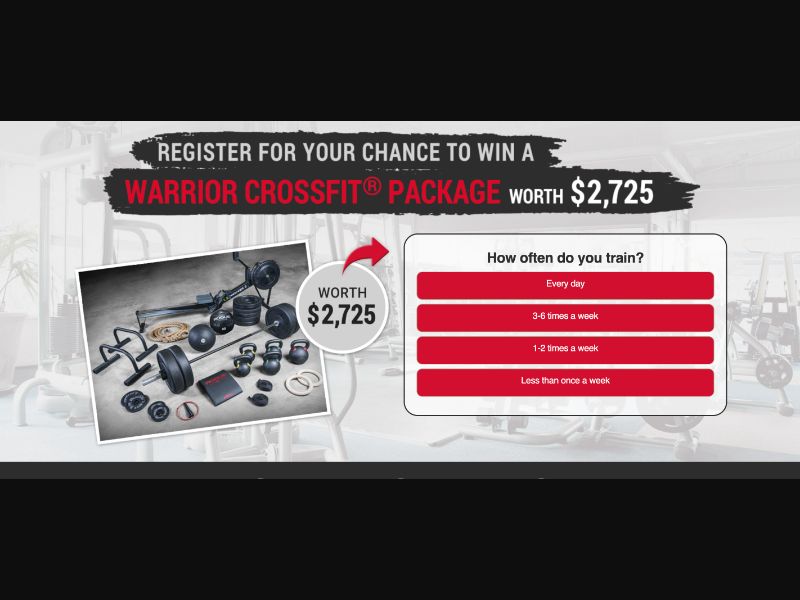 NZ - Quiztionnaire - Warrior CrossFit Package - (CPL)