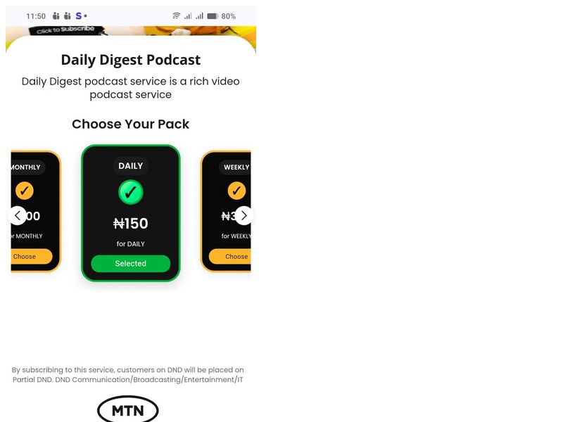 Daily Digest New MTN