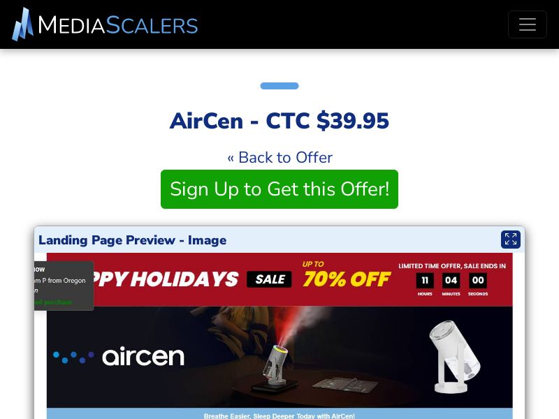 AirCen - CTC $39.95 {+DTC, Alt-Landers} (Event Tracking) [US]