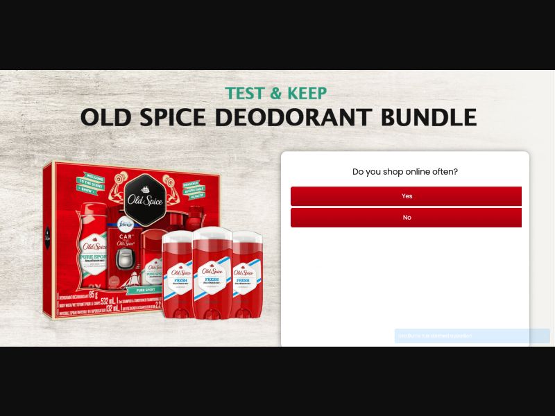 AU - Quiztionnaire - Old Spice (Test+Keep) - (CPL)