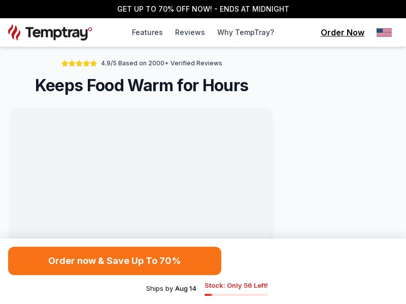 ! NEW OFFER - TempTray Heat Control Mat - Product Page [US,UK,AU,FR] (Social,Banner,Native,Push,SEO,Search,Brand Bidding) - CPA