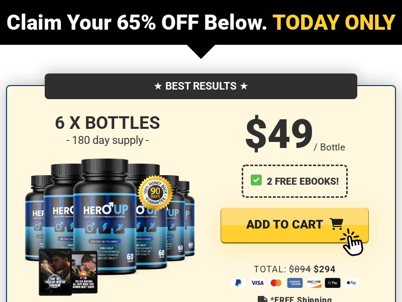 Hero Up Libido and Performance Supplement[US,CA,AU,UK,NZ] (Native,Social,SEO,Search,Banner,Brand Bidding) - CPA 