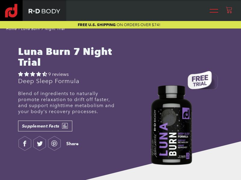 Luna Burn 7 Night Trial - CC Submit | US