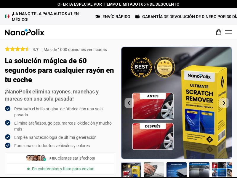 ! NEW OFFER - NanoPolix Nano Car Cloth [LATAM] (Social,Banner,Native,Push,SEO,Search,Brand Bidding) - CPA 