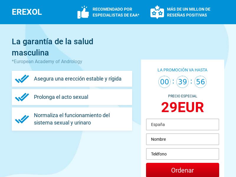 Erexol low price EU - remedy for the treatment of prostatitis