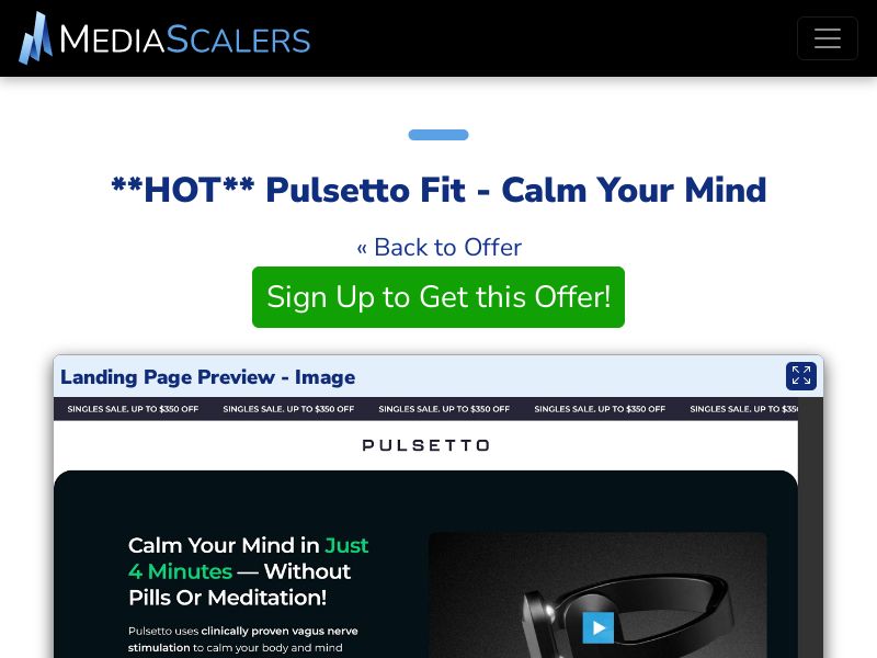Pulsetto Fit - Calm Your Mind {+DTC} [DE, FR, IL, ZA, NZ, AT, CH, +158 More]
