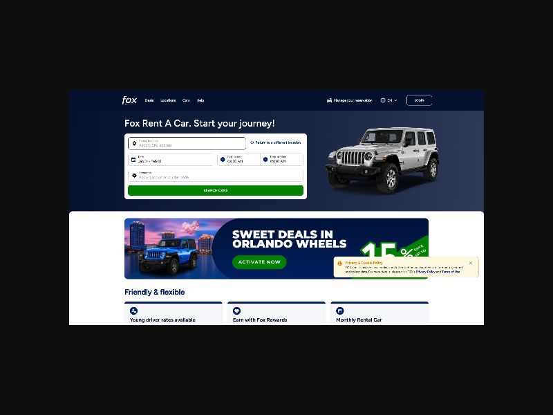 Fox Rent a Car - Budget Car Rental - RevShare (US,CA,MX + more)