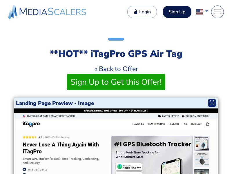 iTagPro GPS Air Tag {+Advertorial, DTC, Alt-Landers} (Event Tracking) [US, DE, CA, AU, UK, FR, IL, +232 More]