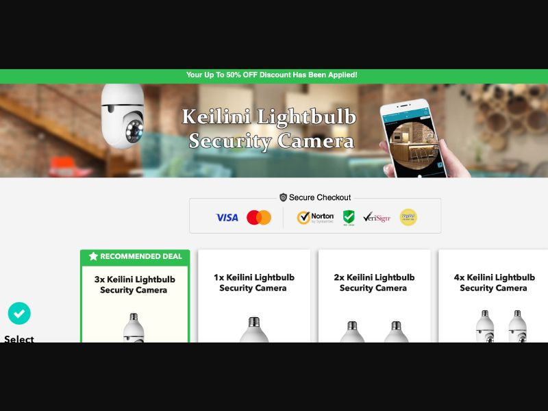 [WEB+MOB] Keilini Lightbulb Security Camera - CTC €49.99 /DE/AT/CH CPS