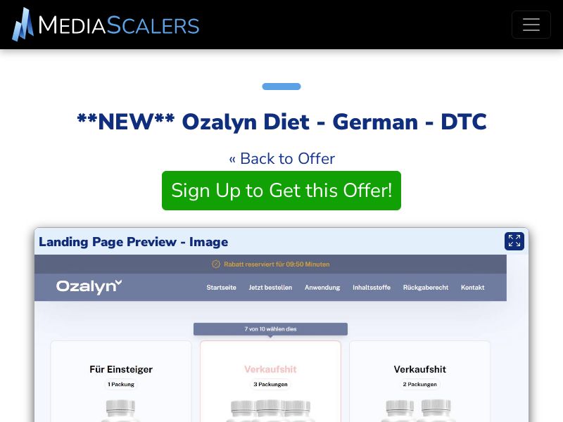 Ozalyn Diet - German - DTC (Event Tracking) [CH]