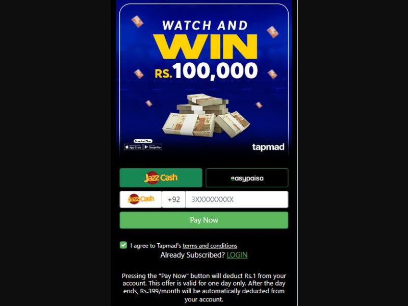 [PK] Easypaisa (Win Cash Video)