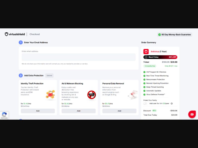 [WEB+MOB] Virtual Shield - Antivirus - DTC $29.99 (1yr Plan - $2.49/mo) US/CA/UK CPS