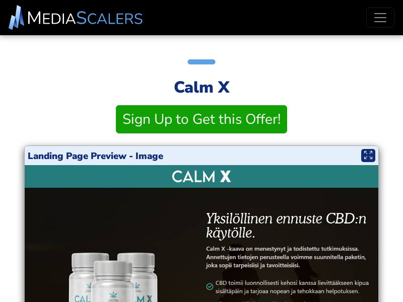 Calm X {+Advertorial, Alt-Landers, Quiz} (Event Tracking) [FI]