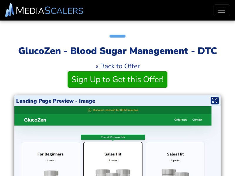 GlucoZen - Blood Sugar Management - DTC (Event Tracking) [IE]