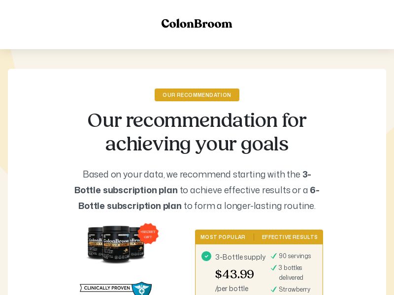 ColonBroom GLP1 - Premium - CTC $33.99 | US, CA