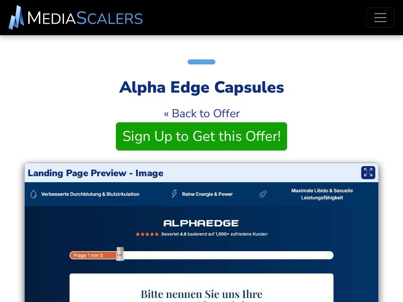 Alpha Edge Capsules {+Quiz, Advertorial} (Event Tracking) [CH]