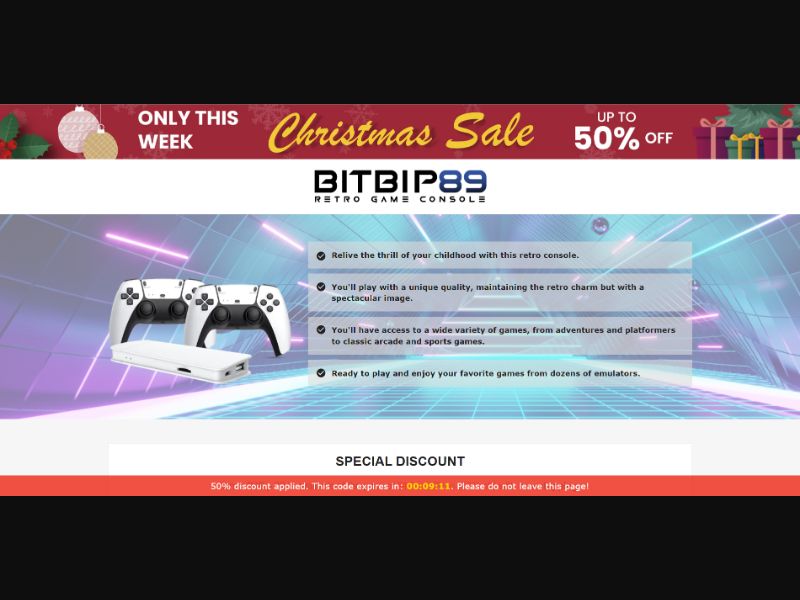 [WEB+MOB] Qinux BitBip 89 – Retro Game Console /International (112 GEOs) CPS *FB/TT/Google/Taboola Pixel*