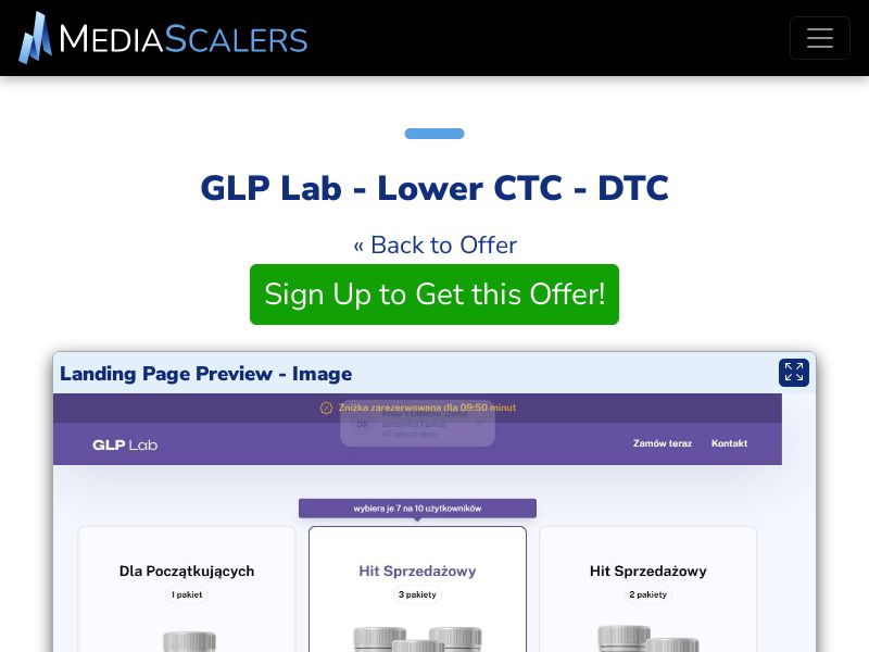 GLP Lab - Lower CTC - DTC (Event Tracking) [PL]