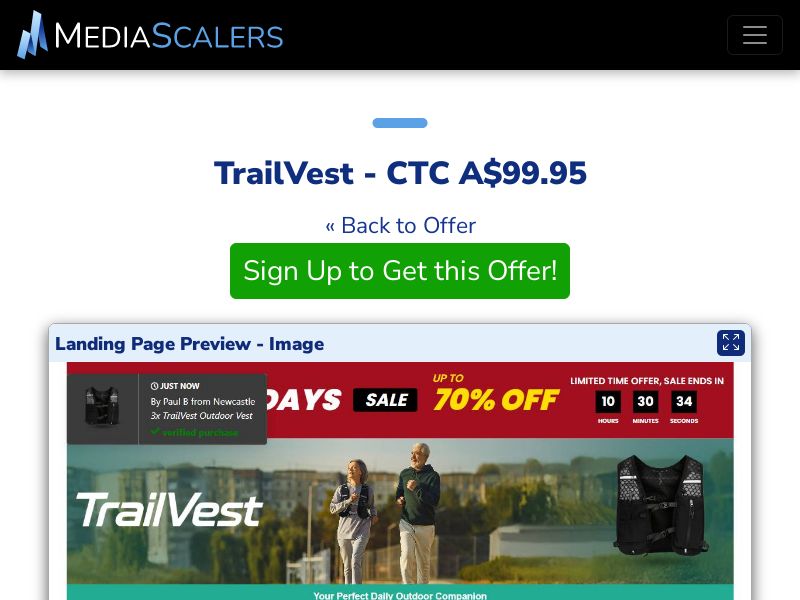 TrailVest - CTC A$99.95 {+DTC, Alt-Landers} (Event Tracking) [AU]