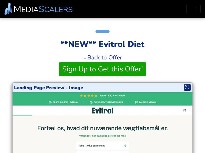 Evitrol Diet {+Quiz, DTC} [DK]