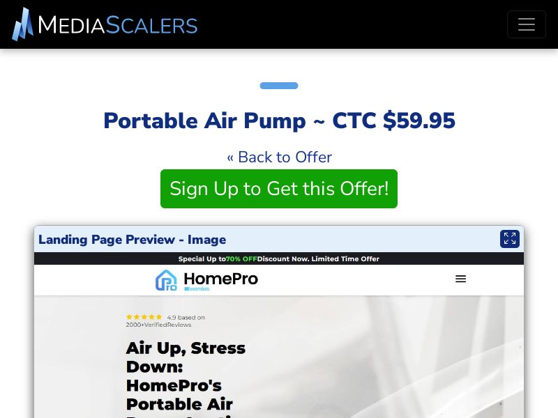 Portable Air Pump ~ CTC $59.95 {+DTC, Alt-Landers} (Event Tracking) [US]