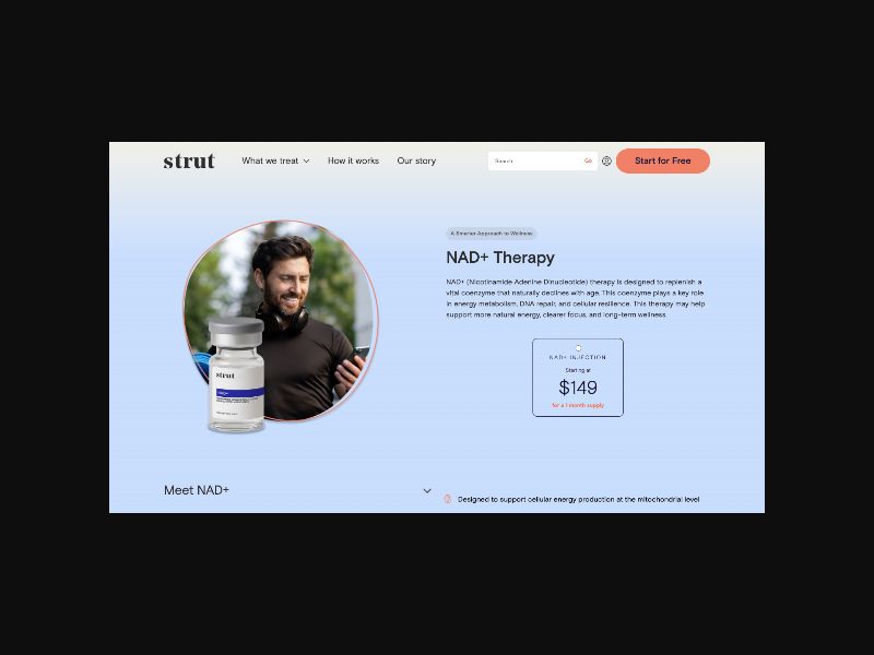 Strut Health - Men's Wellness and Longevity - NAD+ Therapy - CPS (US)